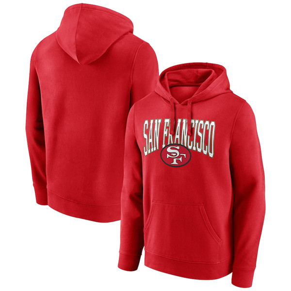 Men's San Francisco 49ers Scarlet Gridiron Classics Campus Standard Pullover Hoodie
